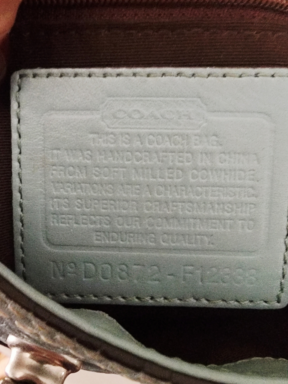 Vintage Coach Chelsea Pebbled Leather Hobo Bag + Wallet Set 🩵🤎 - Picture 5 of 8